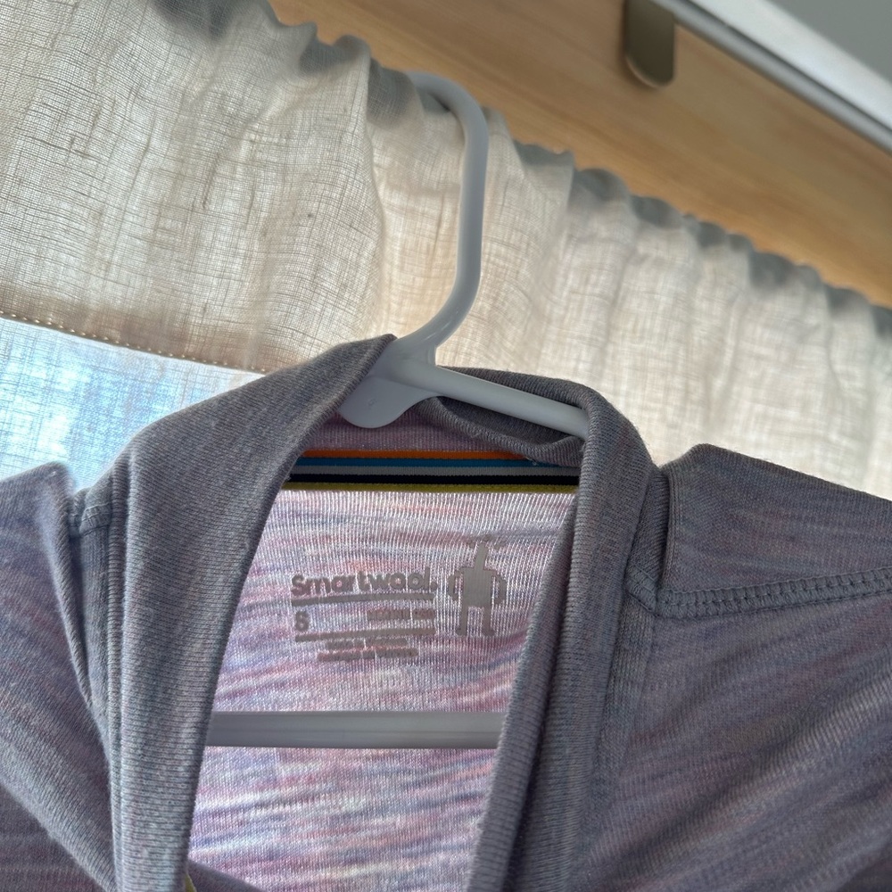 Smartwool Gray and Purple Kids Sweatshirt - Picture 2 of 3